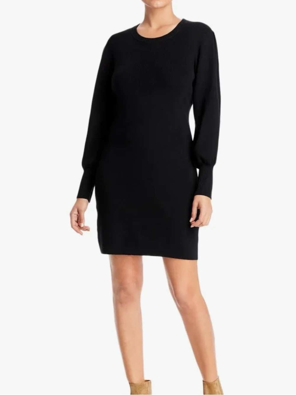 Tommy Bahama Women's Pickford Balloon Sleeve Sweater Dress Size Medium Black